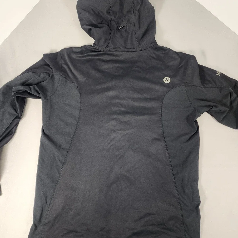 Marmot Gore Windstopper Hooded Softshell Jacket Mens Medium Black Full Zip